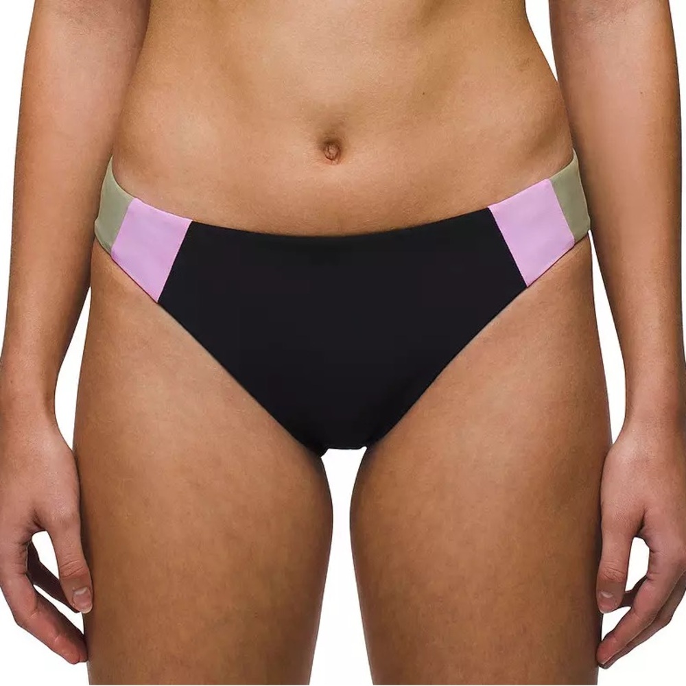 Prana Tulum Black Color Block Bikini Bottom